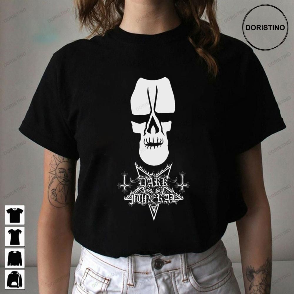 White Skull Dark Funeral Limited Edition T-shirts